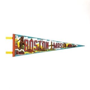 Vintage Boston Massachusetts Felt Pennant Flag